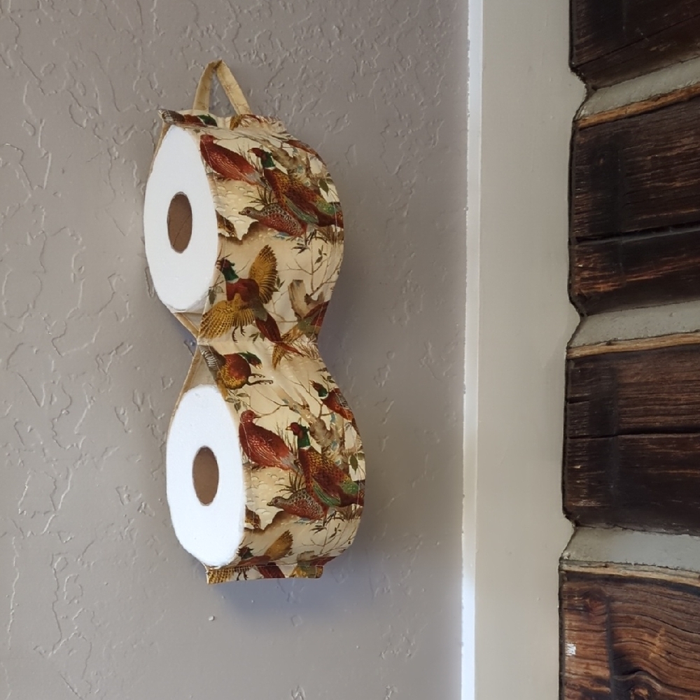 Pheasant Toilet Paper Holder Storage Solution For Guests